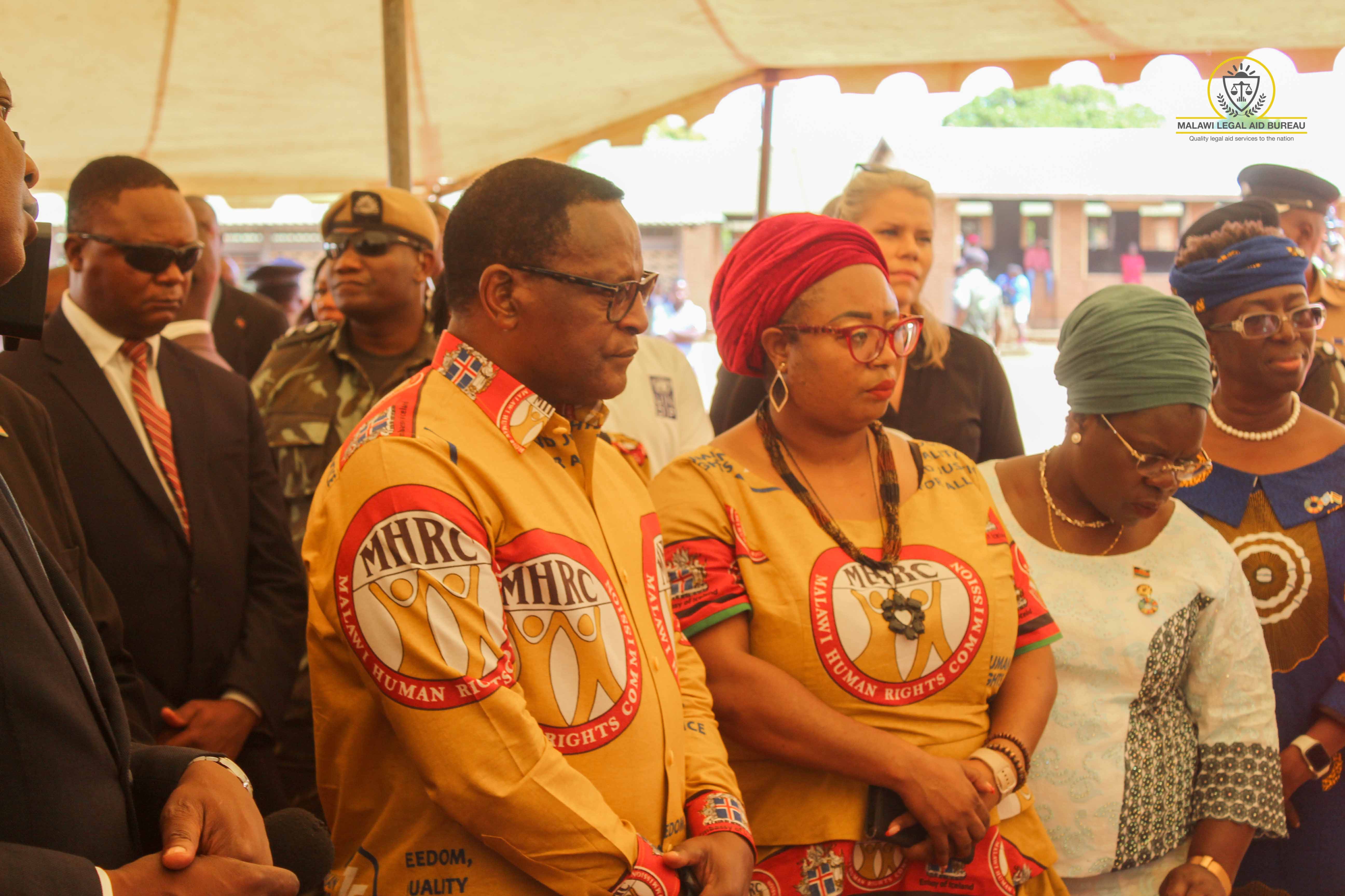 Chakwera inspecting pavilions