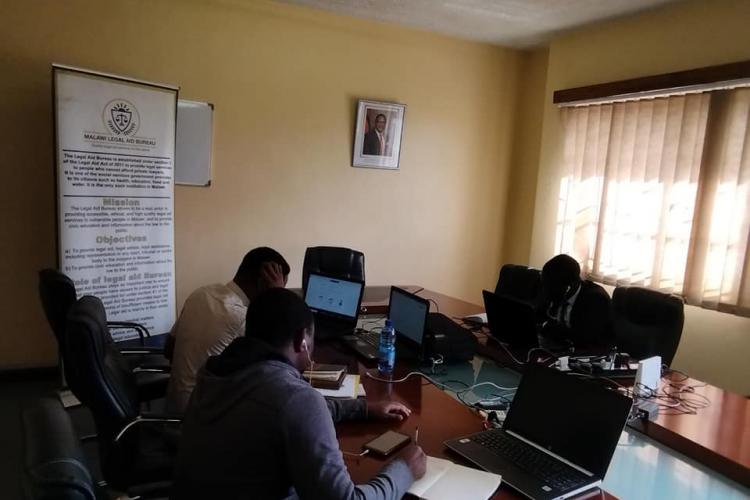 Legal Aid Bureau employees during the meeting