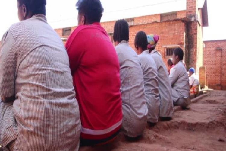 Female inmates from one of the Malawi prisons