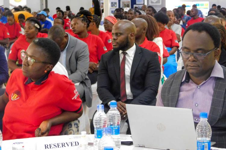 Flanked by ACB Director Martha Chizuma and CHRR Executive Director Michael Kaiyatsa, Legal Aid Bureau Director Masauko Chamkakala listens on