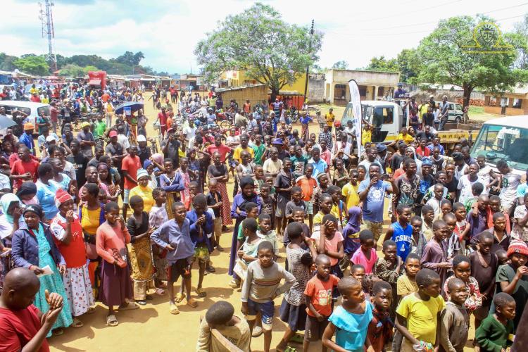 Part of the crowd in Ntaja
